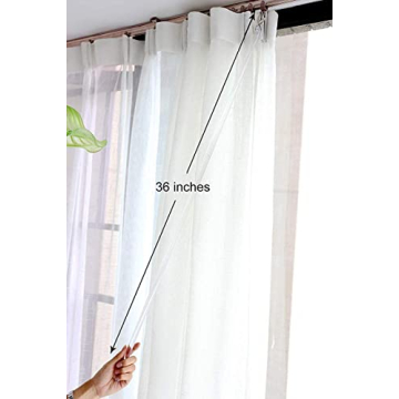 Durable Invisible Curtain Pull Rods - Jos & Haz 36" (6 Pack)