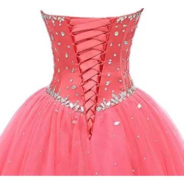 Likedpage Women's Sweetheart Ball Gown Prom Dress