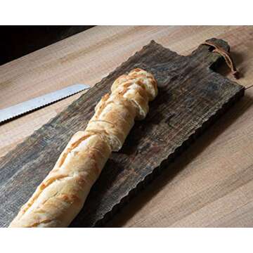 Oversized Hand-Carved Black Wood Cutting Board