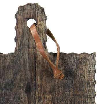 Oversized Hand-Carved Black Wood Cutting Board