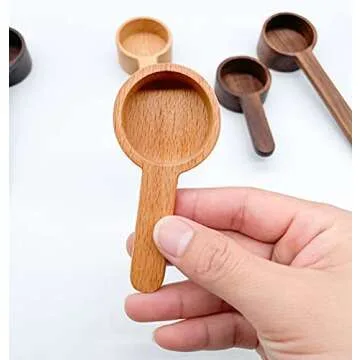 CISHNOU Wooden Coffee Ground Spoon - Eco-Friendly Kitchen Utensils