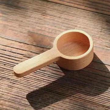 CISHNOU Wooden Coffee Ground Spoon - Eco-Friendly Kitchen Utensil