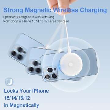 3 in 1 Magnetic Wireless Charger 18W Fast Mag-Safe Phone Charger, LED Wireless Charging Pad with 18W Adapter for iPhone 12-16 Series AirPods 3/2/Pro and Apple Watch Ultra 10 9 8 7 6 5 4 (White)