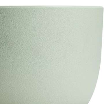 Whonline Plastic Planter 10/9/8/6 Inch Flower Pot Indoor Plastic Pots for Plants with Drainage Hole and Tray Modern Decorative for Gifts Succulents Flowers Cactus, Green