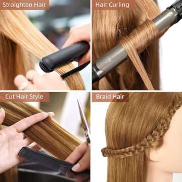 Opini Mannequin Head - 80% Human Hair 26-28" Cosmetology Tool