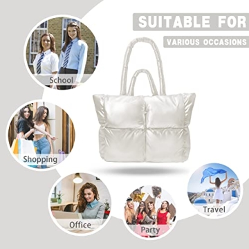 VINMIWE Stylish Puffer Tote Bag for Women, Eco-friendly and Chic