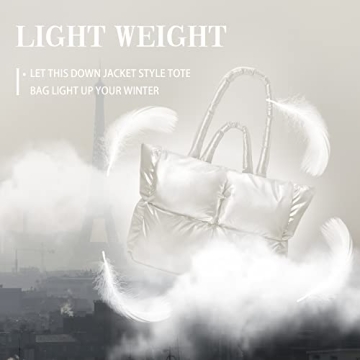 VINMIWE Stylish Puffer Tote Bag for Women, Eco-friendly and Chic