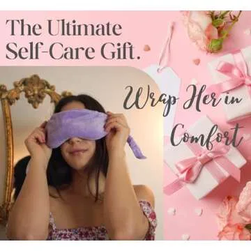 Weighted Lavender Eye Mask for Sleeping, Yoga, Dry Eyes, Headache, Migraine Relief - Great Relaxatio...