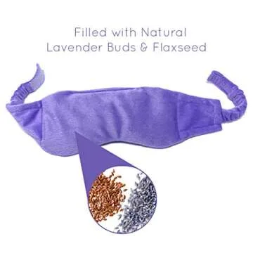 Weighted Lavender Eye Mask for Sleeping, Yoga, Dry Eyes, Headache, Migraine Relief - Great Relaxation Gifts for Mom, Dad, Women, Men - Aromatherapy Lavender Eye Pillow Gift