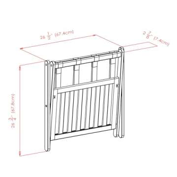 Winsome Reese Luggage Rack with Shelf, Solid Wood, for Guest Room, Bedroom, Hotel, Foldable, with Extra Storage Shelf, No Assembly, Espresso