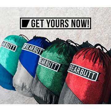 Bear Butt #1 Double Hammock, A Start Up Company Gear at Half The Cost of The Other Guys, Touquoise/Dark Blue/Coral