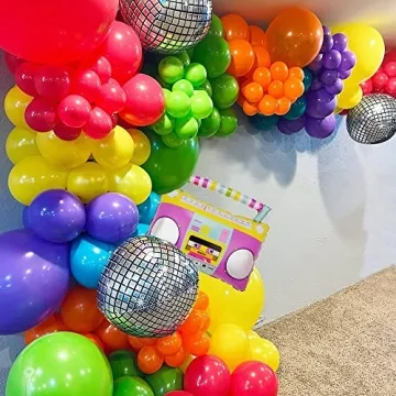 Disco Balloon Arch Kit for 80s 90s Parties
