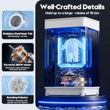 Compact Washer and Dryer Combo, Ideal for Apartment Living