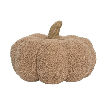 Cozy Pearhead Sherpa Pumpkin Pillow for Fall Decor