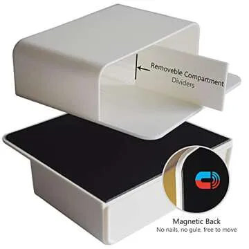 Magnetic Dry Erase Marker Holder, Magnetic Pen Marker Holder for Whiteboard, Fridge, Locker Accessories, School, Office, Home, Magnet Pen Cup,1 Pack, White