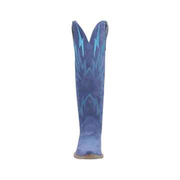 Dingo Boots Women's Thunder Road Fashion Boot, Blue, 8