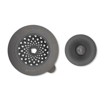 Full Circle Sinksational Sink Strainer with Stopper, Gray