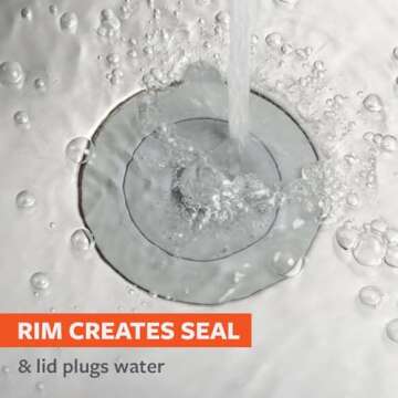 Full Circle Sinksational Sink Strainer with Stopper, Gray