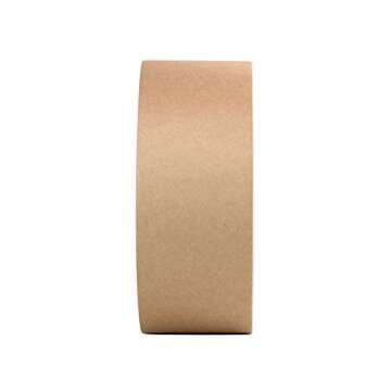 Rok Hardware 3" x 600' Feet Gummed Paper Water Activated Sealing Carton Box Brown Kraft Packaging Machine Shipping Tape