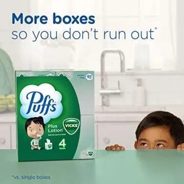 Puffs Plus Lotion with Vicks Tissues - 24 Cubes for Maximum Comfort