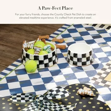 MACKENZIE-CHILDS Stylish Pet Bowl for Dogs and Cats