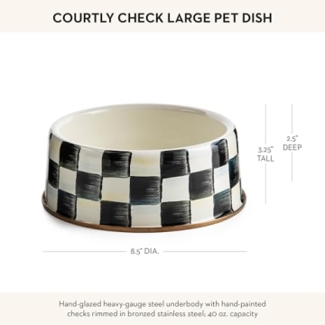 MACKENZIE-CHILDS Stylish Pet Bowl for Dogs and Cats