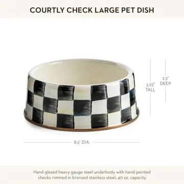 MACKENZIE-CHILDS Stylish Pet Bowl for Dogs and Cats