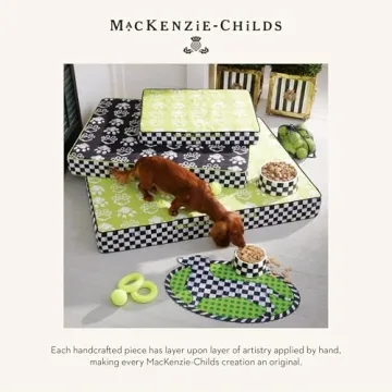 MACKENZIE-CHILDS Stylish Pet Bowl for Dogs and Cats