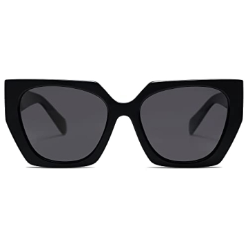 SOJOS Trendy Oversized Polarized Sunglasses For Women - Big Square Cat-Eye Style