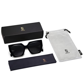 SOJOS Trendy Oversized Polarized Cateye Sunglasses