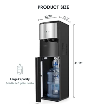 5 Gallon Bottom Loading Water Cooler with Hot Cold Options