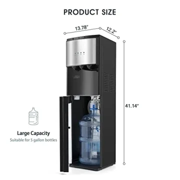 5 Gallon Bottom Loading Water Cooler with Hot Cold Options