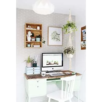 Mkono Macrame Plant Hanger 49" for Indoor Outdoor Use