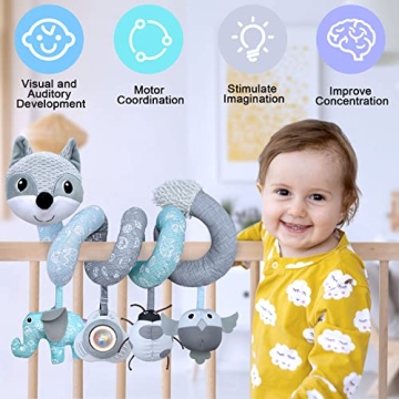 Engaging Car Seat Toys for Infants with Music and Safety