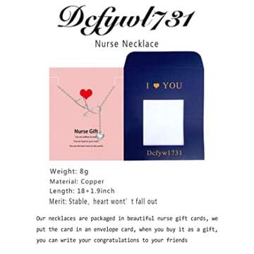 Dcfywl731 Nursing Graduation Gifts for Her,Initial Nurse Necklace for Women,Nurses Week Gifts for Wo...