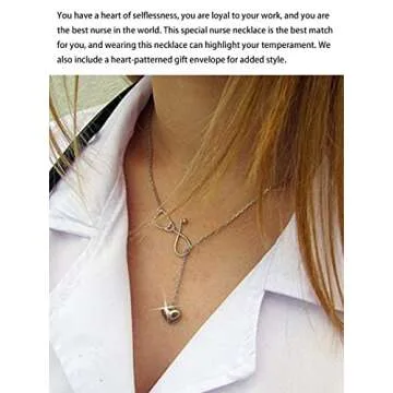 Dcfywl731 Nursing Graduation Gifts for Her,Initial Nurse Necklace for Women,Nurses Week Gifts for Women,Nursing Graduation Gifts for Her,Student Nurse Appreciation Gift