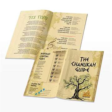 Hanukkah Menorah Complete Set - Menorah - Candles - Dreidels - Chanukah Guide