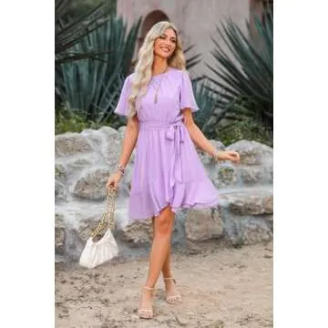 Stylish Dokotoo Women's Chiffon A-Line Mini Dress