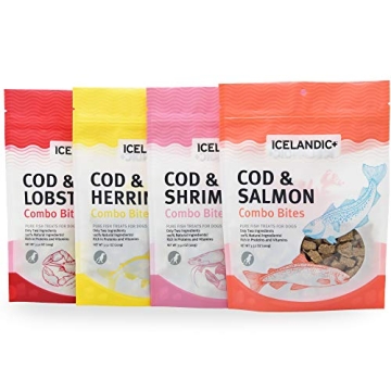 Icelandic Cod & Salmon Combo Bites for Dogs 3 oz