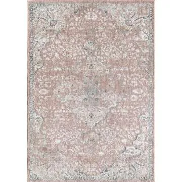 Rugs America Harper HY50B Pink Amaranth Transitional Vintage Non-Shedding Living Room Bedroom Nursery Dining Home Office Area Rug, 5'0"x7'0"