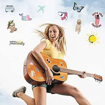 200PCS Water Bottle Stickers Waterproof– Vinyl Stickers for Teens – Premium Sticker Packs for Computer, Laptop, Skateboard, Fridge – Unique Adorable Designs for Boys and Girls