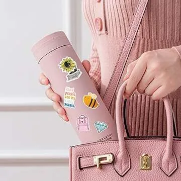 200PCS Water Bottle Stickers Waterproof– Vinyl Stickers for Teens – Premium Sticker Packs for Computer, Laptop, Skateboard, Fridge – Unique Adorable Designs for Boys and Girls