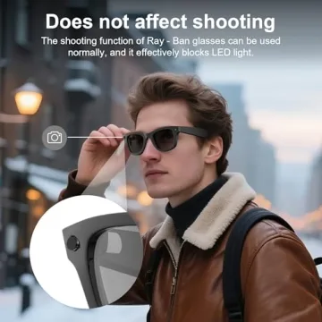 HiBloks LED Blocking Stickers for Ray-Ban Meta Smart Glasses