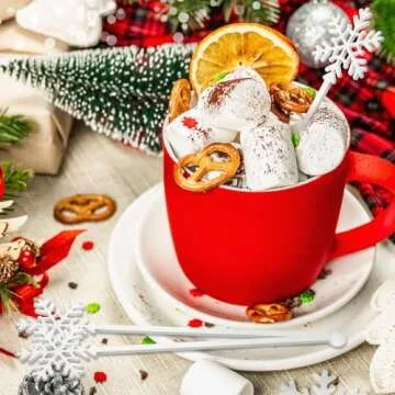 SiliFine 30 Pcs Snowflake Coffee Stirrers Winter Stir Sticks Cocktail Drink Swizzle Sticks Reusable Beverage Stirrer Hot Cocoa Chocolate Bar Supplies for Home Party Decor(White)