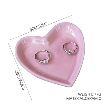 Cute Meeshine Pink Heart-Shaped Trinket Dish for Jewelry