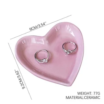Cute Meeshine Pink Heart-Shaped Trinket Dish for Jewelry