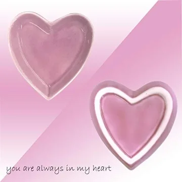 Cute Meeshine Pink Heart-Shaped Trinket Dish for Jewelry