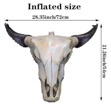 Lidmada 3Pack Western Long Horn Cow Party Balloons, Cowboy Longhorn Aluminium Foil Balloon for Party...