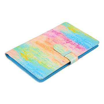 Sunmns Colorful Wallet PU Leather Photo Album Compatible with Fujifilm Instax Mini 12 11 9 8 90 26 7s Instant Camera Film, Polaroid Snap Zip Z2300 PIC-300 Film (Rainbow)