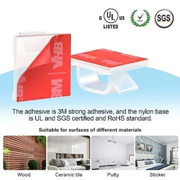 60 PCS XHF 5/8” Adhesive Cable Wire Clips Clear, Cable Staples Outdoor Cable Management Wire Organizer Cord Holder for Under Desk, Car, Wall, TV PC Ethernet Cable